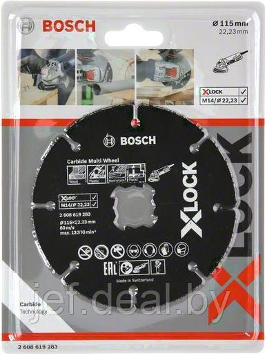 Круг отрезной 115х1.0x22.2 мм для дерева X-LOCK CARBIDE MULTI WHEEL BOSCH 2608619283 - фото 2 - id-p195486397