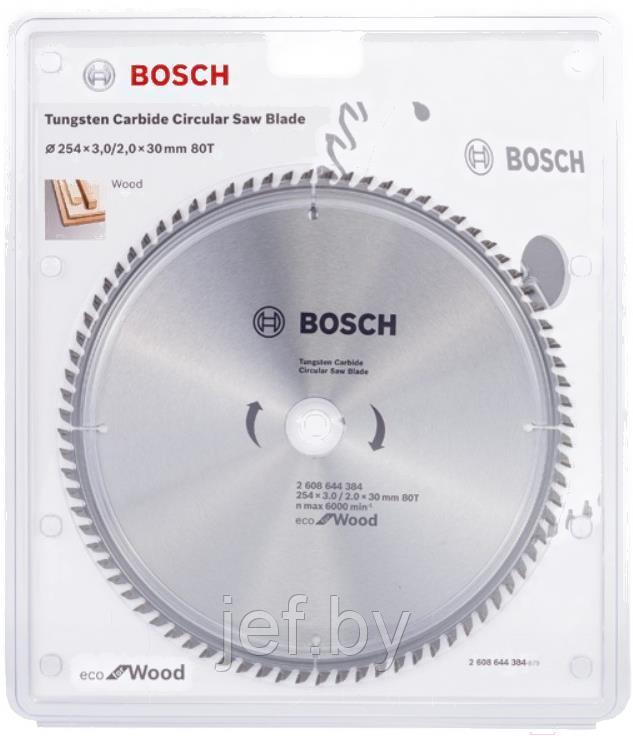 Диск пильный 254х30 мм 80 зубьев BOSCH 2608644384