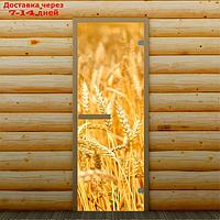Дверь левое открывание "Пшеница", 190 х 70 см, с фотопечатью 6 мм Добропаровъ