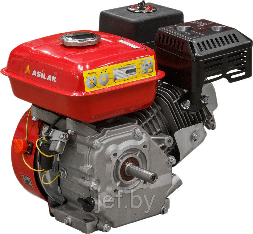 Двигатель 6.5 л.с. бензиновый ASILAK SL-168F-SH25 - фото 3 - id-p195485016
