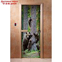 Дверь с фотопечатью, стекло 8 мм, размер коробки 190 × 70 см, правая, цвет А064