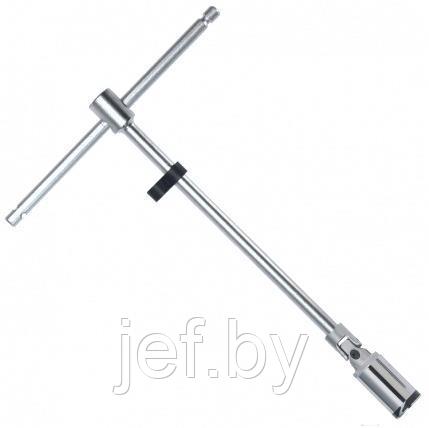 Ключ свечной, с крестовым карданом L=300мм S=20,6мм 3/8" FORCE 807330020.6U, фото 2