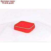 Подушка-пуф передвижной "Моби", размер 40 × 40 см, красный/жёлтый, велюр