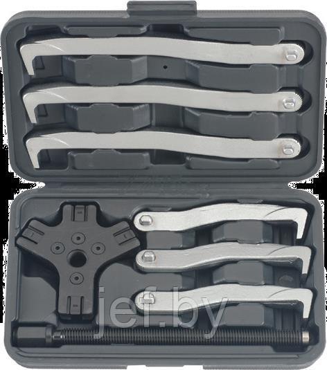 Комбинированный 2 и 3 лапый съёмник подшипников L=130/200мм, винт 219мм, 8 предметов FORCE 66628