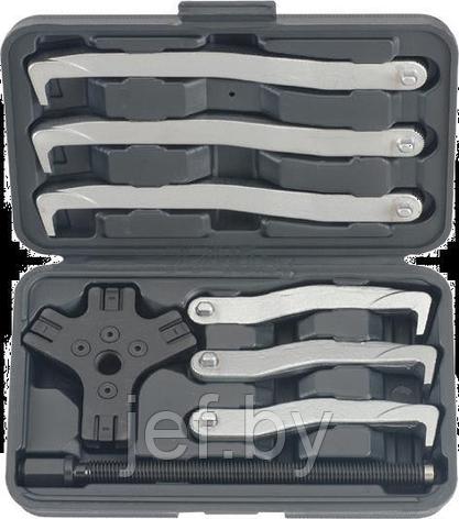 Комбинированный 2 и 3 лапый съёмник подшипников L=130/200мм, винт 219мм, 8 предметов FORCE 66628, фото 2