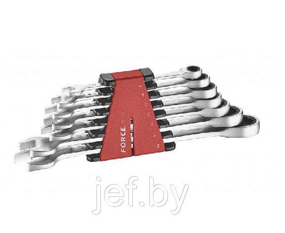 Набор предметов, комбинированных, трещоточных ключей 7 предметов FORCE 50726, фото 2