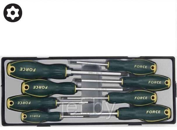 Набор отверток-торкс с отверстием Т8Н-Т40Н 8 предметов FORCE 2086T