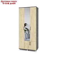 Шкаф трёхстворчатый Карина К32 с зеркалом 900x420x2100 Камень темный/дуб ирландский