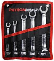 Набор ключей разрезных 5 предметов PATRON P-5058P