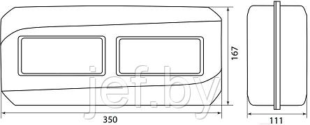 Щит учета ЩРН-12-1ф 167х350х111 мм пластиковый IP55 TDM SQ0906-0502, фото 2