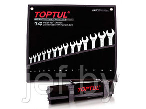 Набор ключей комбинированных 7-32мм 16шт черное полотно TOPTUL GPAB1602