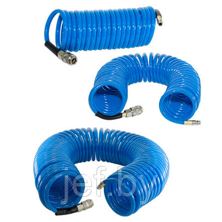 Шланг полиуретановый спиральный с фитингами 6х10 10 м FUBAG 170301, фото 2