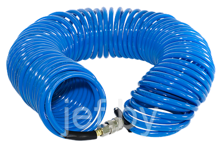 Шланг полиуретановый спиральный с фитингами 8х12 15 м FUBAG 170306, фото 2