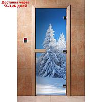 Дверь с фотопечатью, стекло 8 мм, размер коробки 190 × 70 см, левая, цвет А079