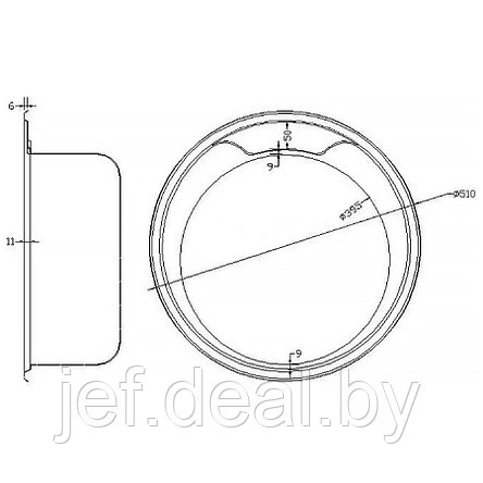 Мойка кухонная врезная FACILE L 0,6 мм AV ENGINEERING AVESM1L6S0, фото 2