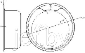 Мойка кухонная врезная FACILE L 0,8 мм AV ENGINEERING AVESM1L8D0, фото 2