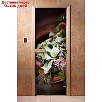 Дверь с фотопечатью, стекло 8 мм, размер коробки 190 × 70 см, левая, цвет А008