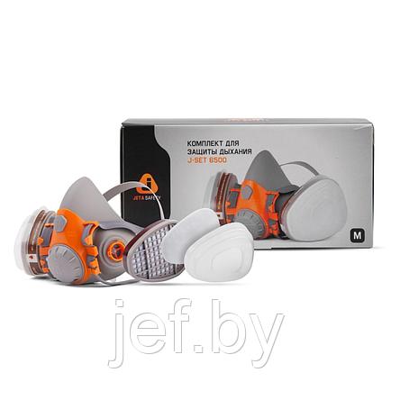 Полумаска 6500Р с фильтрами 5510 А1 с предфильтрами и с держателями (комплект) JETA SAFETY J-SET6500-M, фото 2