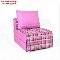 Кресло - кровать "Харви" с накидкой - матрасиком, размер 75 х 100 см, сиреневый, квадро, рогожка