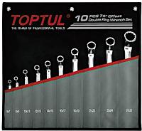 Набор ключей накидн. 6-27мм 75° 10 шт TOPTUL GPCI1001