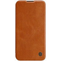 Кожаный чехол Nillkin Qin Pro Leather Case Коричневый для Apple iPhone 13