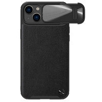 Силиконовая накладка c пластиной MagSafe Nillkin CamShield Leather Case S Черная для Apple iPhone 14