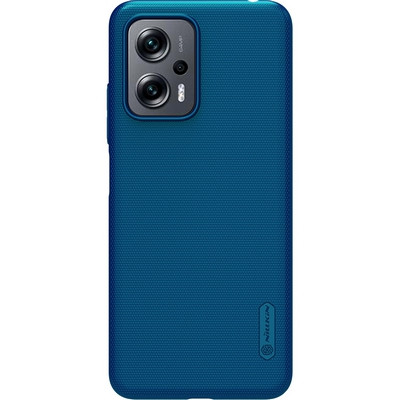 Пластиковый чехол с подставкой Nillkin Super Frosted Shield Синий для Xiaomi Poco X4 GT - фото 1 - id-p195493042