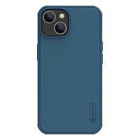 Пластиковый чехол с пластиной Magsafe Nillkin Super Frosted Shield Pro Magnetic Case Синий для Apple iPhone 14
