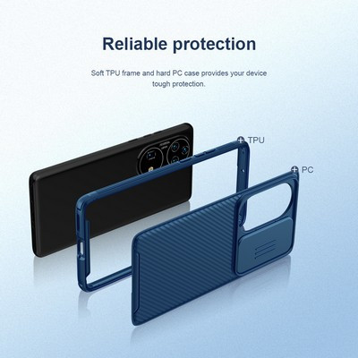 Чехол-накладка Nillkin CamShield Pro Синяя для Huawei P50 Pro - фото 4 - id-p195492950