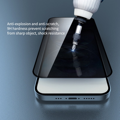 Защитное стекло Антишпион Nillkin Guardian Full Coverage Privacy Tempered Glass для Apple iPhone 14 Pro - фото 9 - id-p195493095