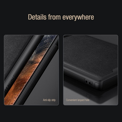 Силиконовая накладка Nillkin CamShield Leather Case S Черная для Samsung Galaxy S22 Ultra - фото 5 - id-p195492976