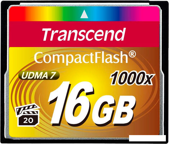 Карта памяти Transcend 1000x CompactFlash Ultimate 16GB (TS16GCF1000) - фото 1 - id-p195494951