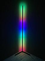 Светодиодный RGB торшер 200 см, напольный угловой (управление с пульта/приложения), фото 6