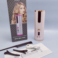 Беспроводные Бигуди Сordless automatic стайлер для завивки волос Розовый жемчуг / золото