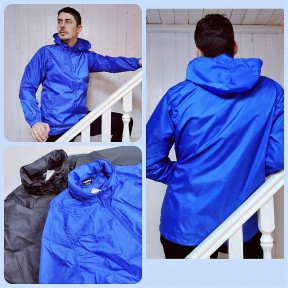 Ветровка/ куртка спортивная водоотталкивающая Superdry с потайным капюшоном Синяя - фото 1 - id-p195497562