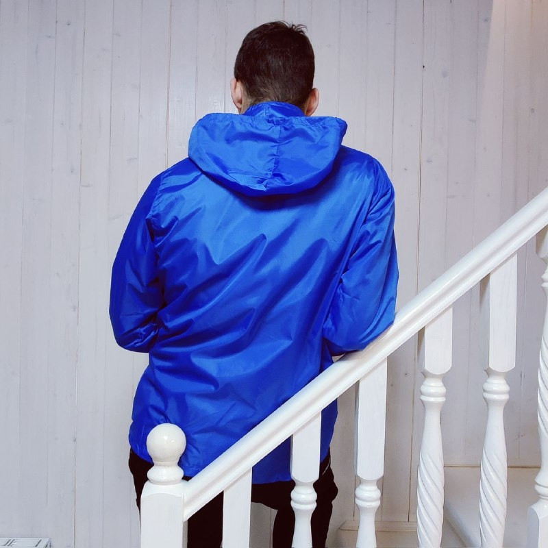 Ветровка/ куртка спортивная водоотталкивающая Superdry с потайным капюшоном Синяя - фото 10 - id-p195497562