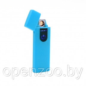 Зажигалка USB пьезозажигалка USB LIGHTER (беспламенная, перезаряжаемая) Голубая