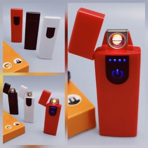 Зажигалка USB пьезозажигалка USB LIGHTER (беспламенная, перезаряжаемая) Красная