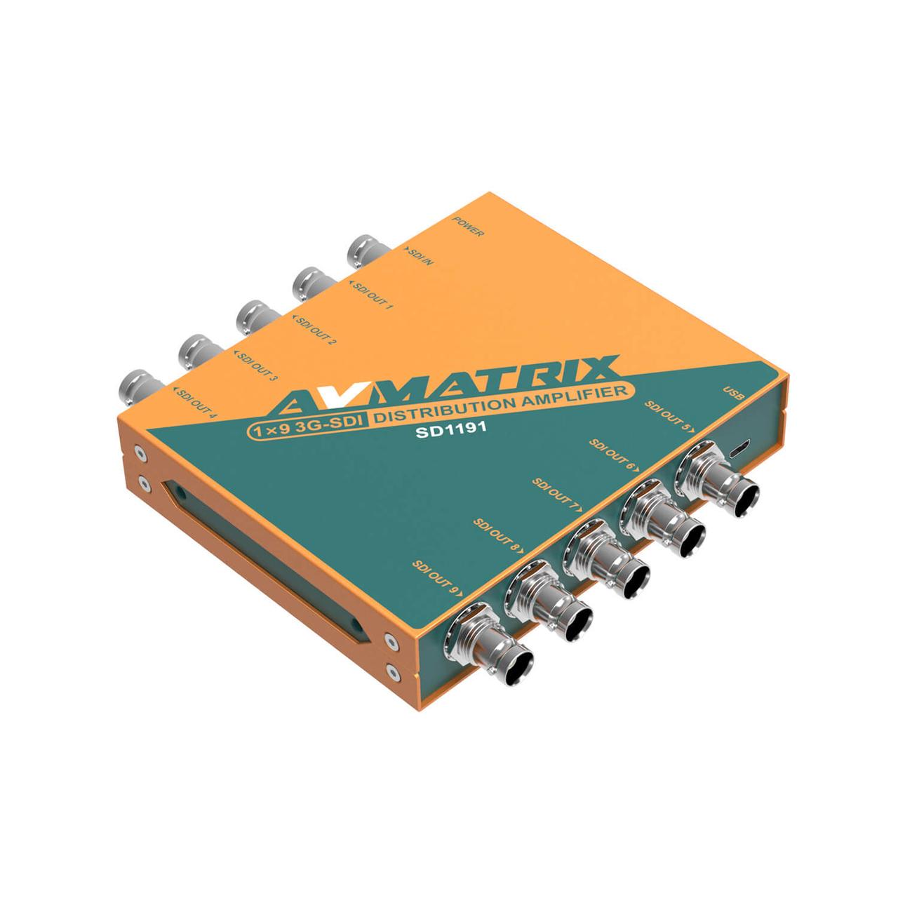 Усилитель-распределитель AVMATRIX SD1191 3G-SDI 1×9 с восстановлением тактовой частоты - фото 3 - id-p195497178