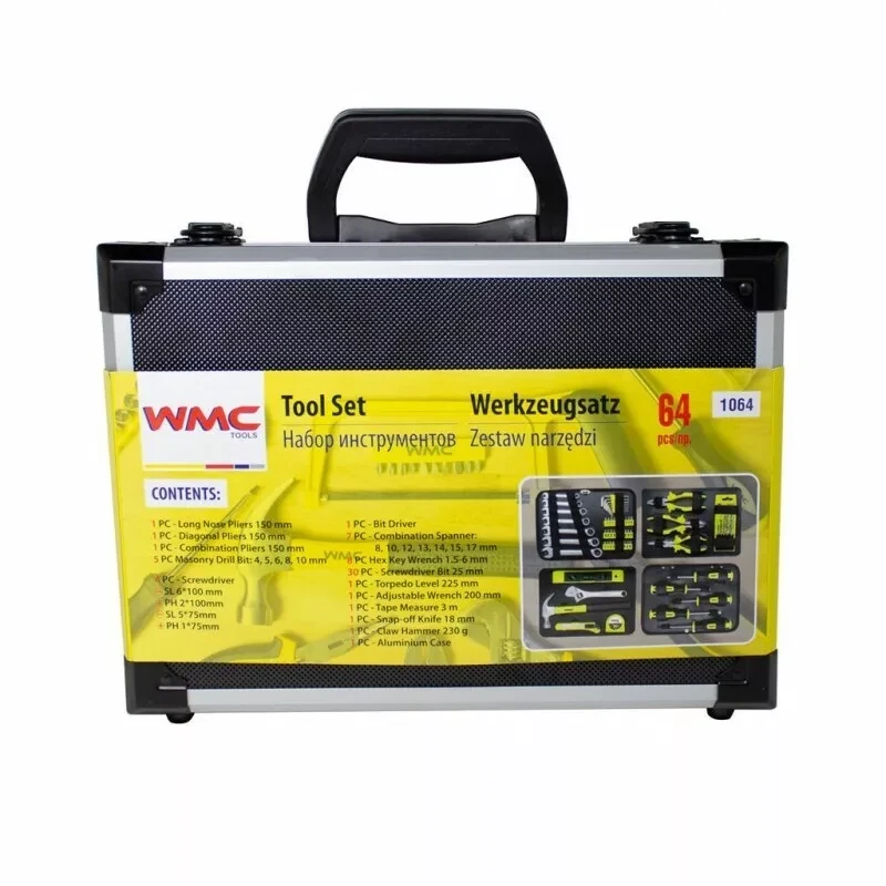 Набор инструментов WMC TOOLS 64 предмета в алюминиевом чемодане (WMC-1064) - фото 9 - id-p195502311