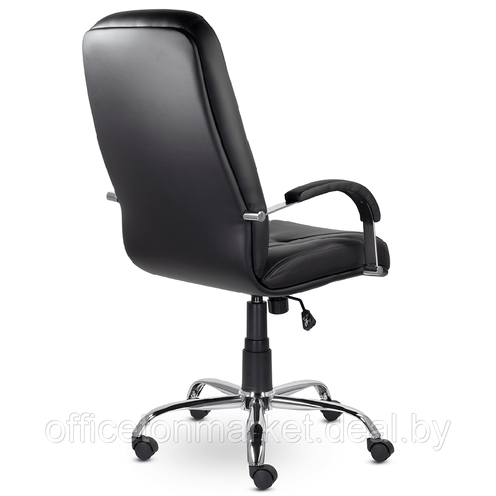 Кресло для руководителя "UTFC Комо В", хром, кожзам Z-11, черный - фото 4 - id-p195503816