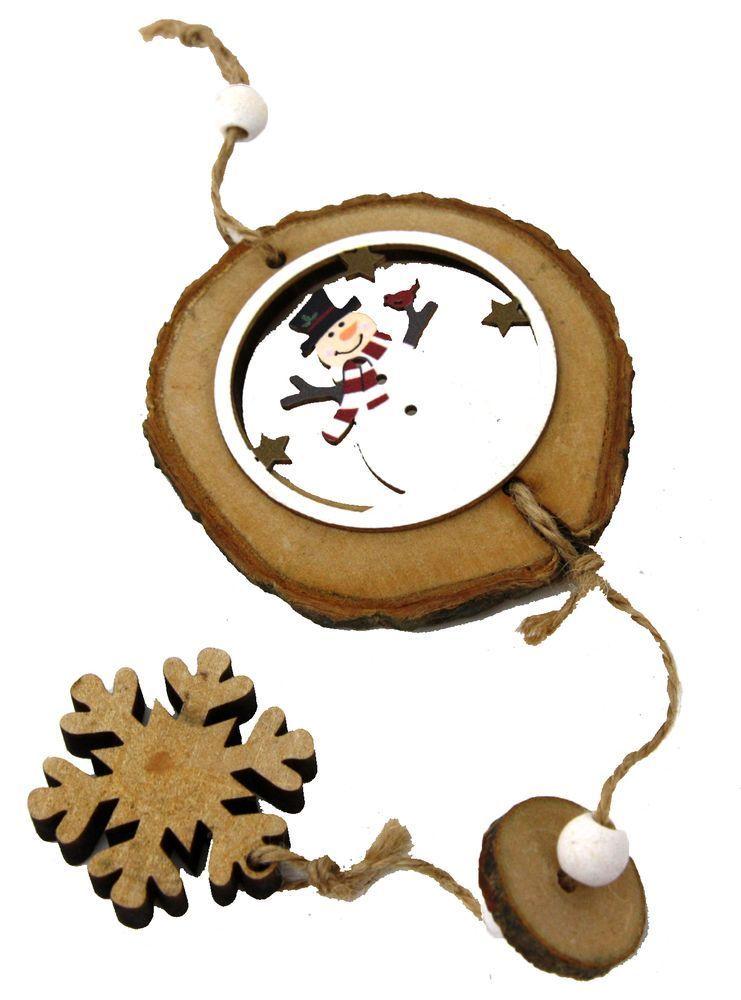 Новогоднее украшение на деревянном спиле в асс-те. 9 см. - фото 1 - id-p195531349