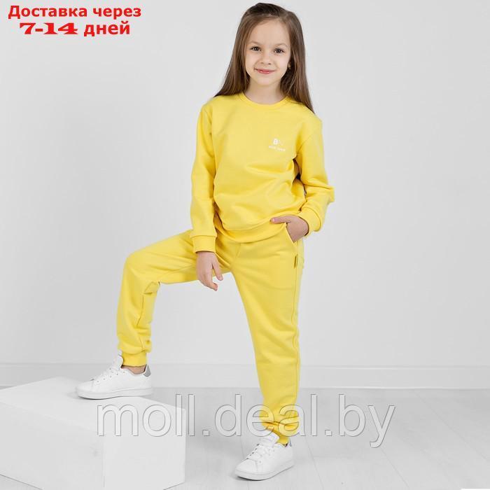 Свитшот для девочек, рост 104 см, цвет желтый