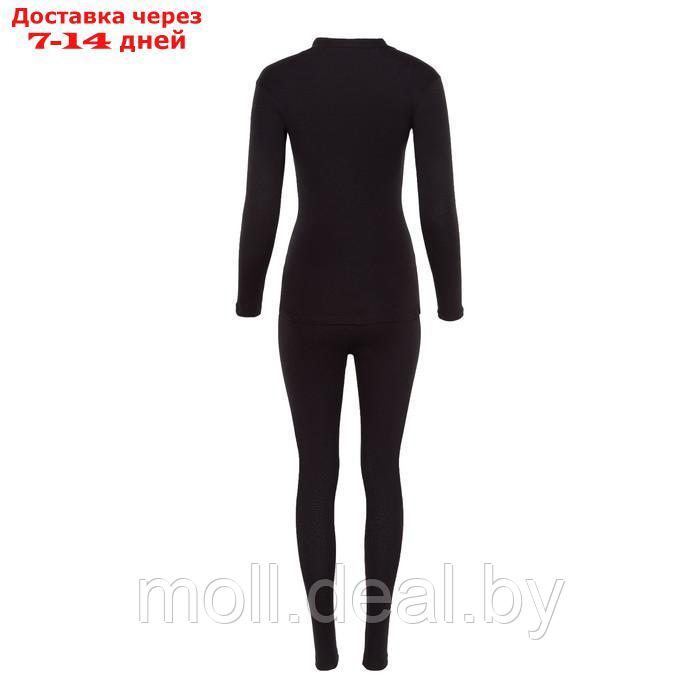 Термобельё женское (джемпер, леггинсы), цвет чёрный/коралл, размер 48 - фото 2 - id-p195464423
