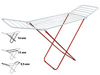 Сушилка для белья напольная, 16м, серия Maria, бело-красная, PERFECTO LINEA (Сушильное полотно - 16
