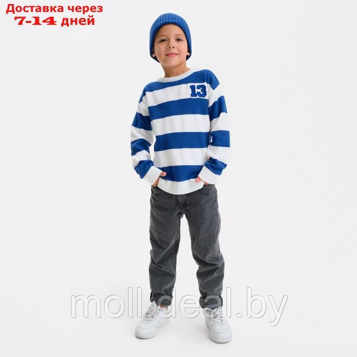 Джемпер детский KAFTAN, цвет белый/синий, р.32 (110-116 см) - фото 7 - id-p195465542