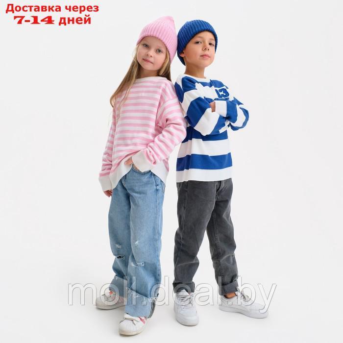Джемпер детский KAFTAN, цвет белый/синий, р.32 (110-116 см) - фото 10 - id-p195465542