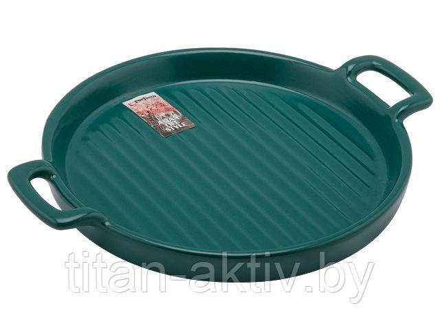 Тарелка-блюдо керамическая, 23.5х18.5х2.5 см, серия ASIAN, зеленая, PERFECTO LINEA - фото 1 - id-p195548462