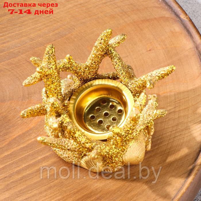 Подставка для благовоний "Коралл", золотистый, 6,3х10 см - фото 2 - id-p195464657