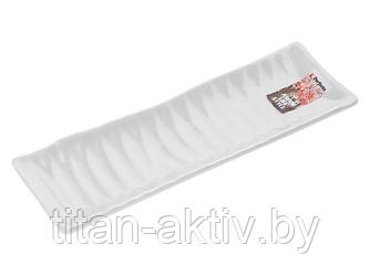 Блюдо керамическое, 23.5х7.5х2.5 см, серия ASIAN, белое, PERFECTO LINEA
